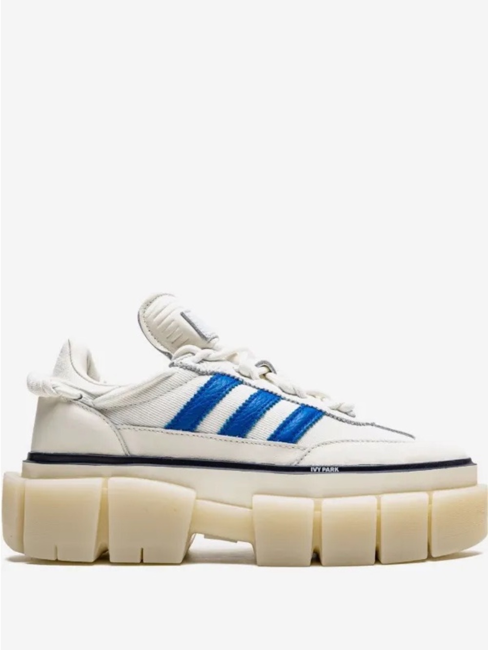 adidas Kids Chunky Platform Sneaker in White and Blue